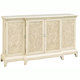 Thumbnail 1, Hand Painted Distressed Cream Finish Console Chest - Multi.