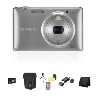 Samsung ST150F Smart 16.2MP Silver Digital Camera 8GB Bundle
