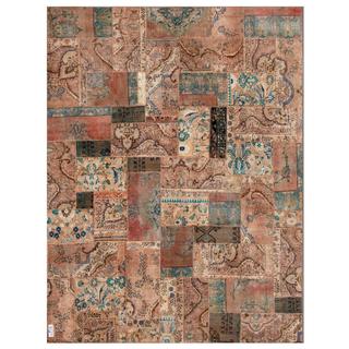 Herat Oriental Pak Persian Hand-knotted Patchwork Wool Rug (7'9 x 9'10)
