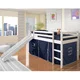 Donco Kids Twin-size Tent Loft Bed with Slide - Thumbnail 12