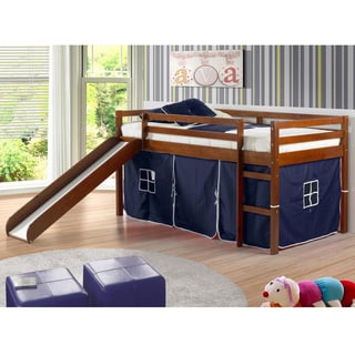 Donco Kids Twin-size Tent Loft Bed with Slide