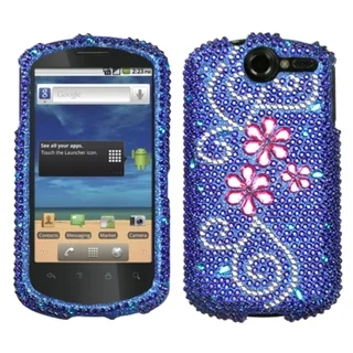 INSTEN Juicy Flower Diamante Phone Case Cover for Huawei U8800 Impulse 4G