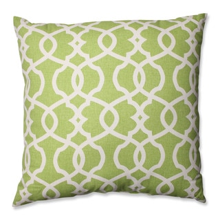 Pillow Perfect Lattice Damask Leaf 24.5-inch Decorative Pillow