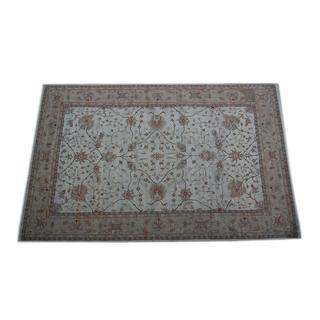 Herat Oriental Indo Hand-knotted Ivory/ Light Brown Vegetable Dye Wool Rug (13'9 x 20'11)