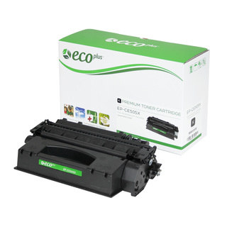 EcoPlus Black HP CE505X Remanufactured Toner Cartridge