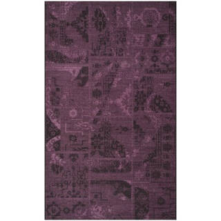 Safavieh Palazzo Black/Purple Over-Dyed Chenille Indoor Rug (4' x 6')
