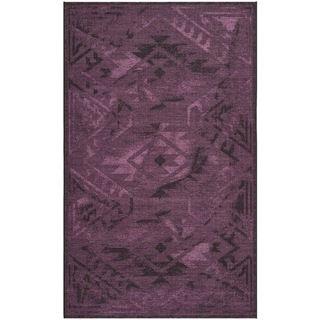 Safavieh Palazzo Black/ Purple Over-dyed Chenille Rug (4' x 6')