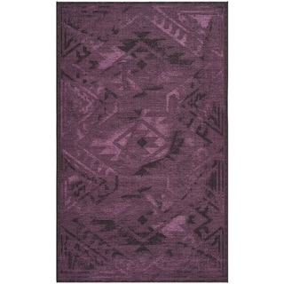 Safavieh Palazzo Black/ Purple Over-dyed Chenille Rug (5' x 8')