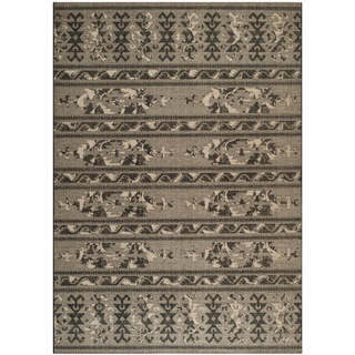 Safavieh Palazzo Black/ Beige Over-dyed Chenille Rug (4' x 6')