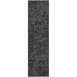 Safavieh Palazzo Black/ Grey Over-dyed Chenille Rug (2' x 7'3)