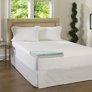 Comforpedic Loft from Beautyrest 3-inch Flat Select Gel Memory Foam Mattress Topper with Cover