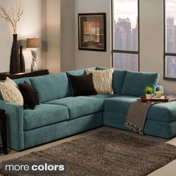 Furniture of America Faith Deluxe Contemporary Microfiber Fabric Upholstered 2-piece Sectional