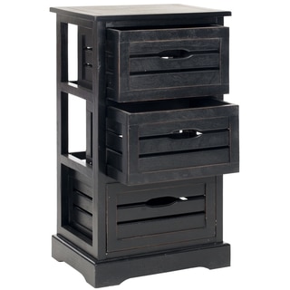 Safavieh Samara Black Storage 3-Drawer Cabinet