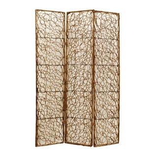 Willow 3-Panel Wooden Screen (China)