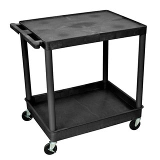 Offex Large Flat Top and Tub Bottom Shelf Cart