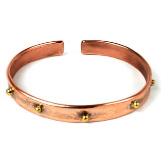 Handcrafted Riveting Copper and Brass Bangle (South Africa)