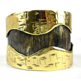 Handmade Road Less Traveled Brass Cuff (South Africa)