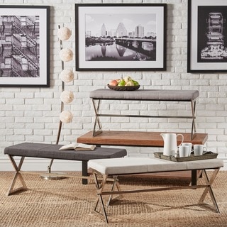 INSPIRE Q Southport Linen 40-inch Metal Bench
