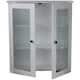 Highland White Double Glass Door Wall Cabinet by Essential Home Furnishings - Thumbnail 1