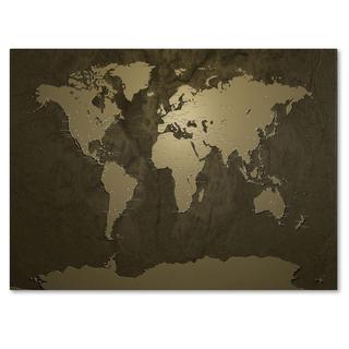 Michael Tompsett 'Gold World Map' Canvas Art