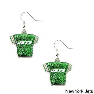 NFL Glitter Jerseys Sparkle Dangle Logo Earring Set