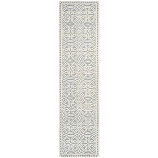 Safavieh Handmade Cambridge Moroccan Silver/ Ivory Rug (2'6 x 6')