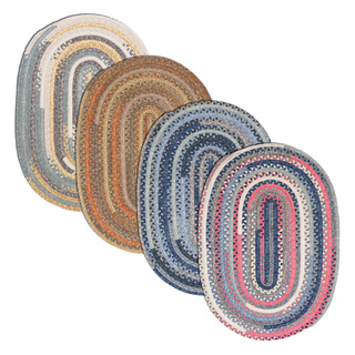 Perfect Stitch Multicolor Braided Cotton-blend Rug (4' x 6' Oval)