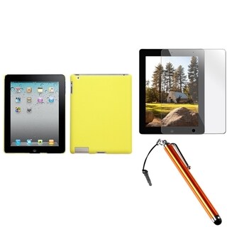 INSTEN Yellow Tablet Case Cover/ Stylus/ LCD Protector for Apple iPad 2/ 3/ 4