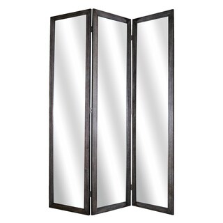3-Panel Wooden Mirror Screen (China)