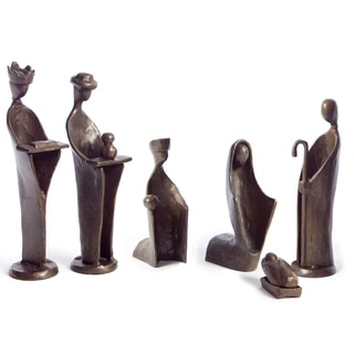 Nativity 6-Piece Bronze Set Sculpture
