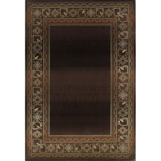 Generations Brown/ Green Rug (2' X 3')