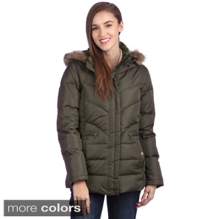 Larry Levine Women's Water Resistant Down-filled Jacket