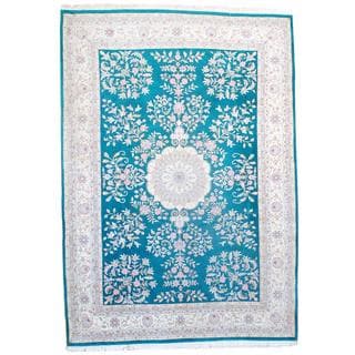 Herat Oriental Indo Hand-knotted Tabriz Wool Rug (9'8 x 13'9)
