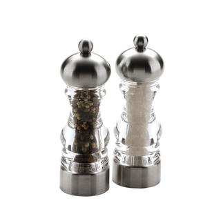 Miu France Stainless Steel and Acrylic Salt and Pepper Mill (Set of 2)