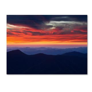 Pierre Leclerc 'Mount Mitchell Sunset' Canvas Art