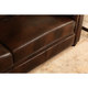 Abbyson Tuscan Chesterfield Brown Leather Sofa