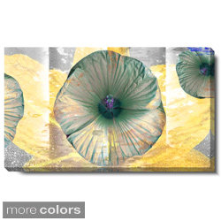 Studio Works Modern 'Moon Flower - Yellow' Gallery Wrapped Canvas Art