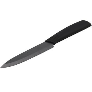 Toponeware Ceramic 5" Slicing Knife - Black Handle Black Blade, CKBKB5