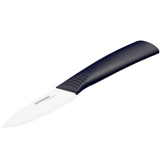 Toponeware Ceramic 3" Paring Knife - Black Handle White Blade, CKBKW3