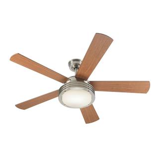 Transitional 52-inch Brushed Nickel Ceiling Fan