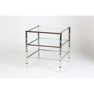 Square Glass Accent Table