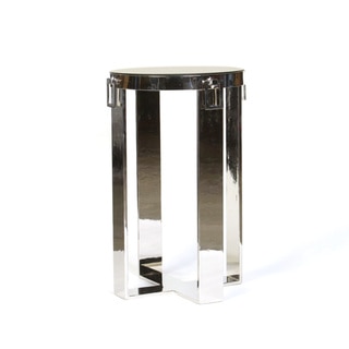 Modern Steel End Table with Round Top