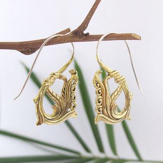 Fern Spiral Tribal Fusion Earrings (Bali)