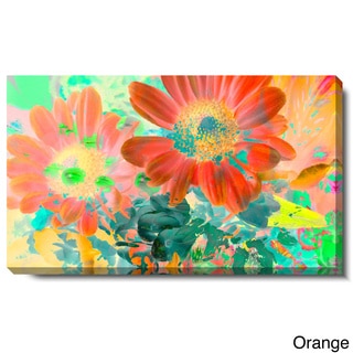 Studio Works Modern 'May Daisies - Purple or Orange' Gallery Wrapped Canvas