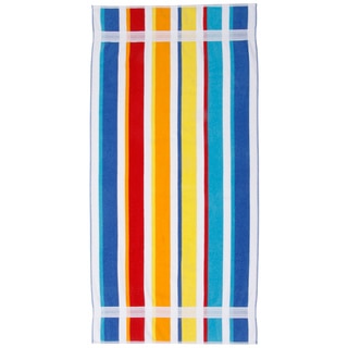 Joey Velour Multicolor Striped Beach Towel (Set of 2)