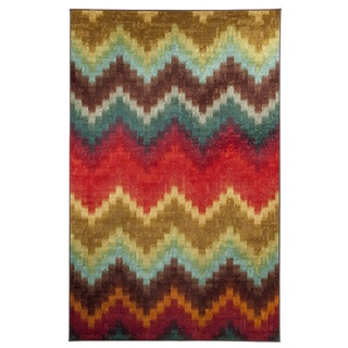 Mohawk Home Strata Painted Zig Zag Area Rug (7'6 x 10')