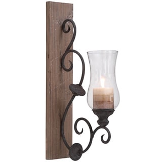 Metal and Wood Sconce