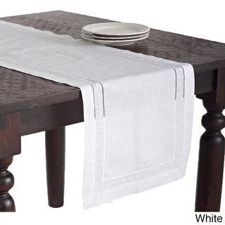 Embroidered and Hemstitched Table Runner