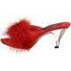 Pleaser Women's 'BELLE-301F' Heel Fur Slip-on Shoes - Thumbnail 13