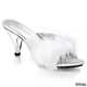 Pleaser Women's 'BELLE-301F' Heel Fur Slip-on Shoes - Thumbnail 0